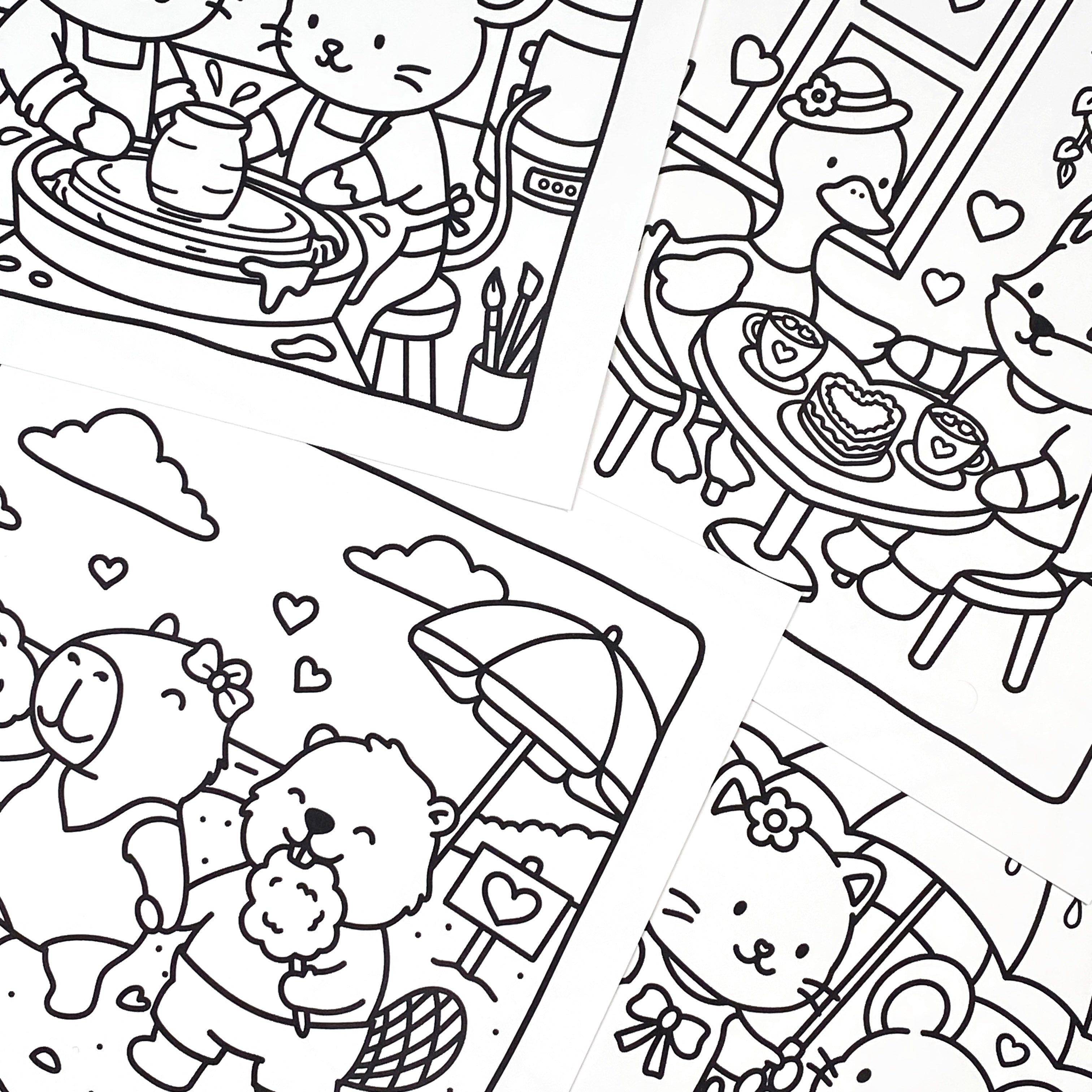 Cozy Couples – Cute Animal Couples Coloring Book