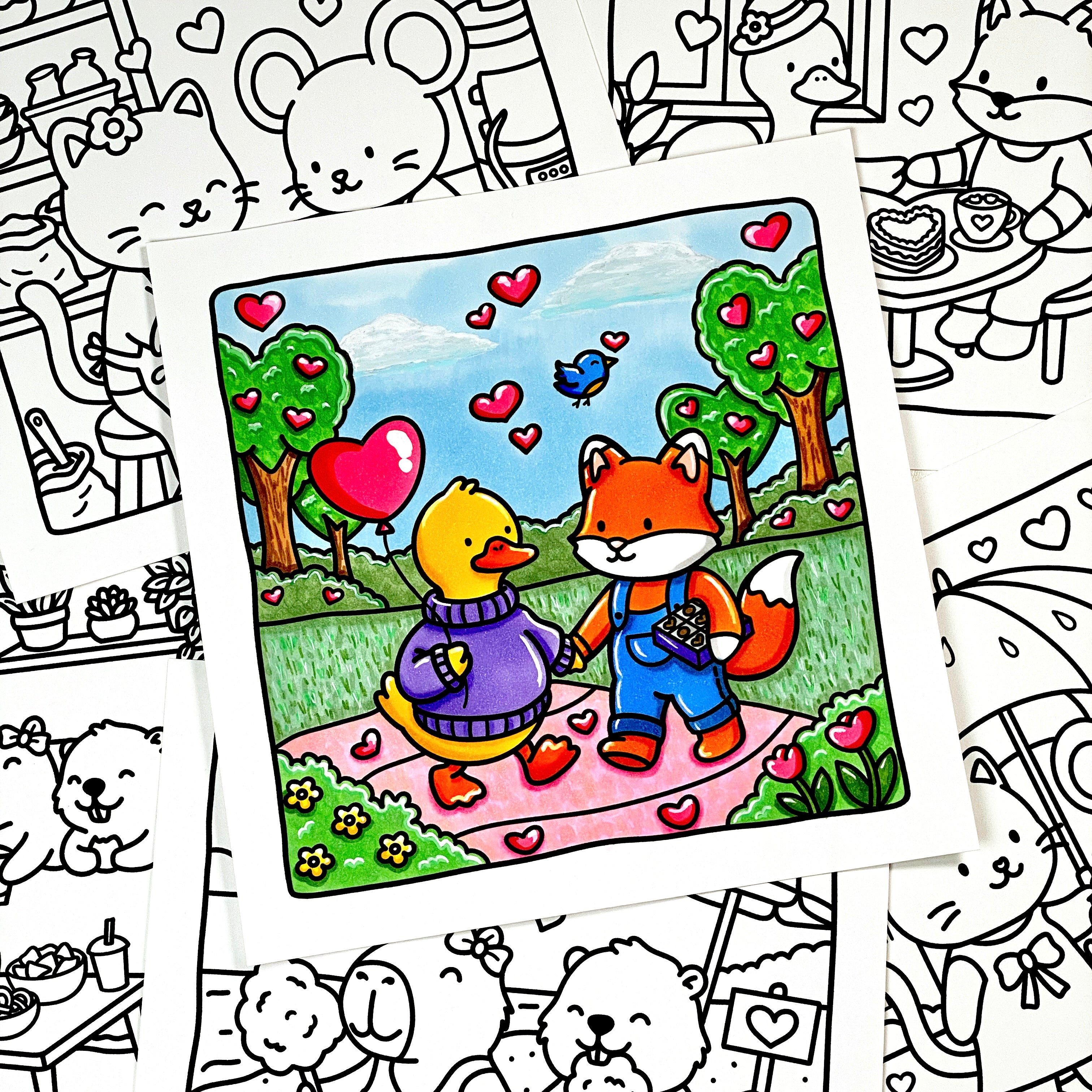 Cozy Couples – Cute Animal Couples Coloring Book