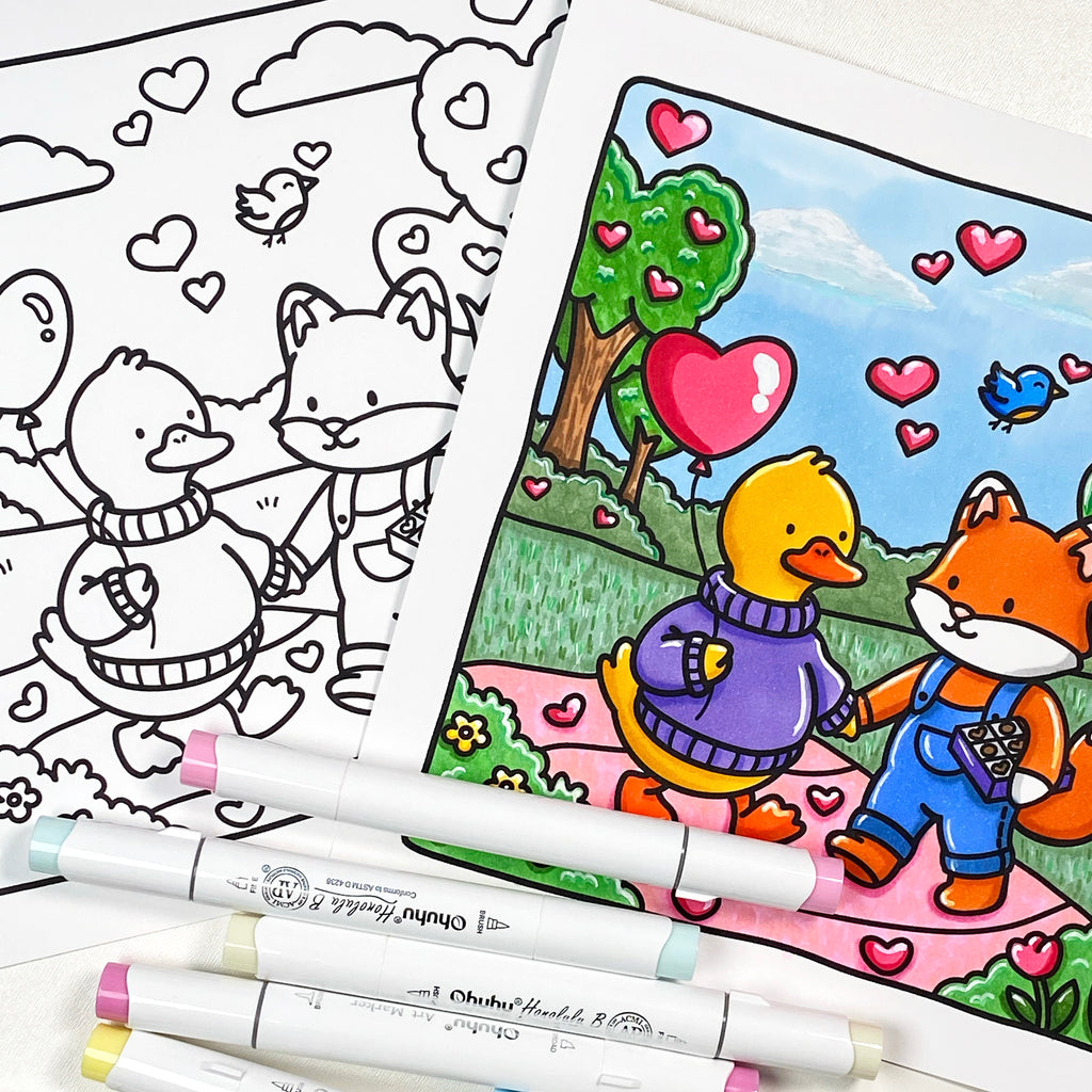Cozy Couples – Cute Animal Couples Coloring Book